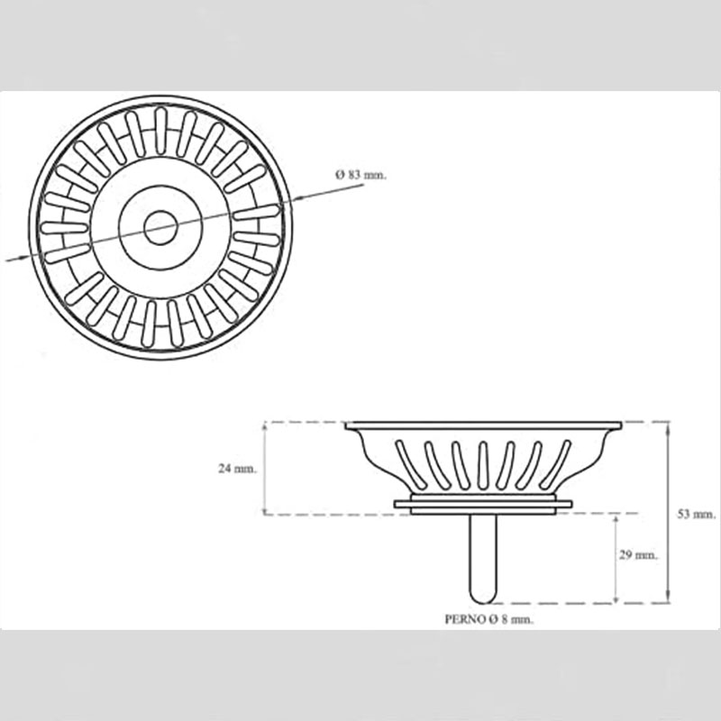 GRIGLIA INOX BASKET TIPO FRANKE CESTELLO PILETTA TAPPO RICAMBIO LAVELLO CUCINA - immagine 2