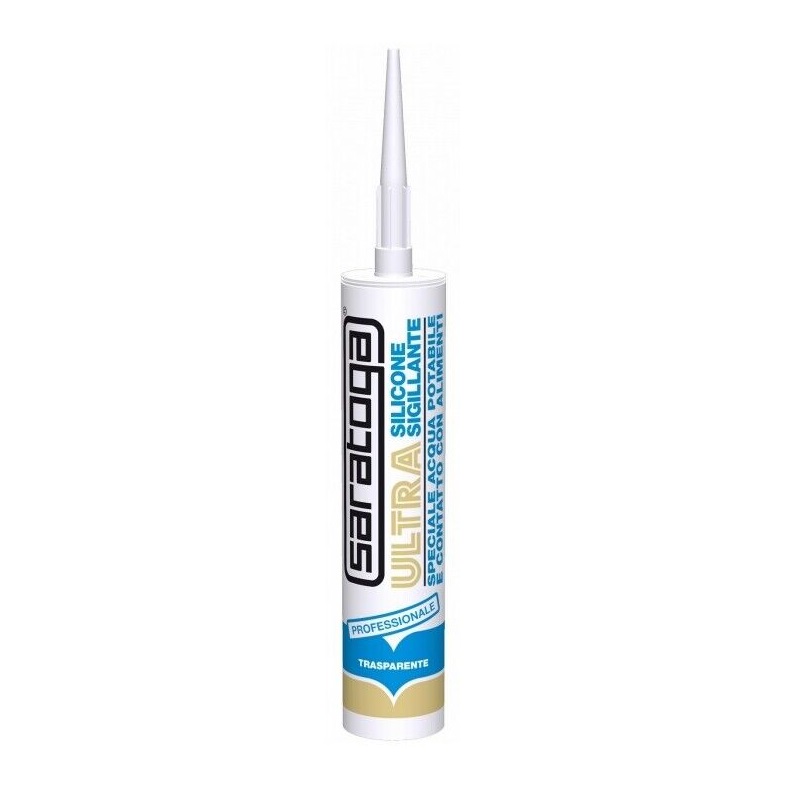 SARATOGA SILICONE SIGILLANTE PER ACQUA POTABILE E ALIMENTI CARTUCCIA 300 ml