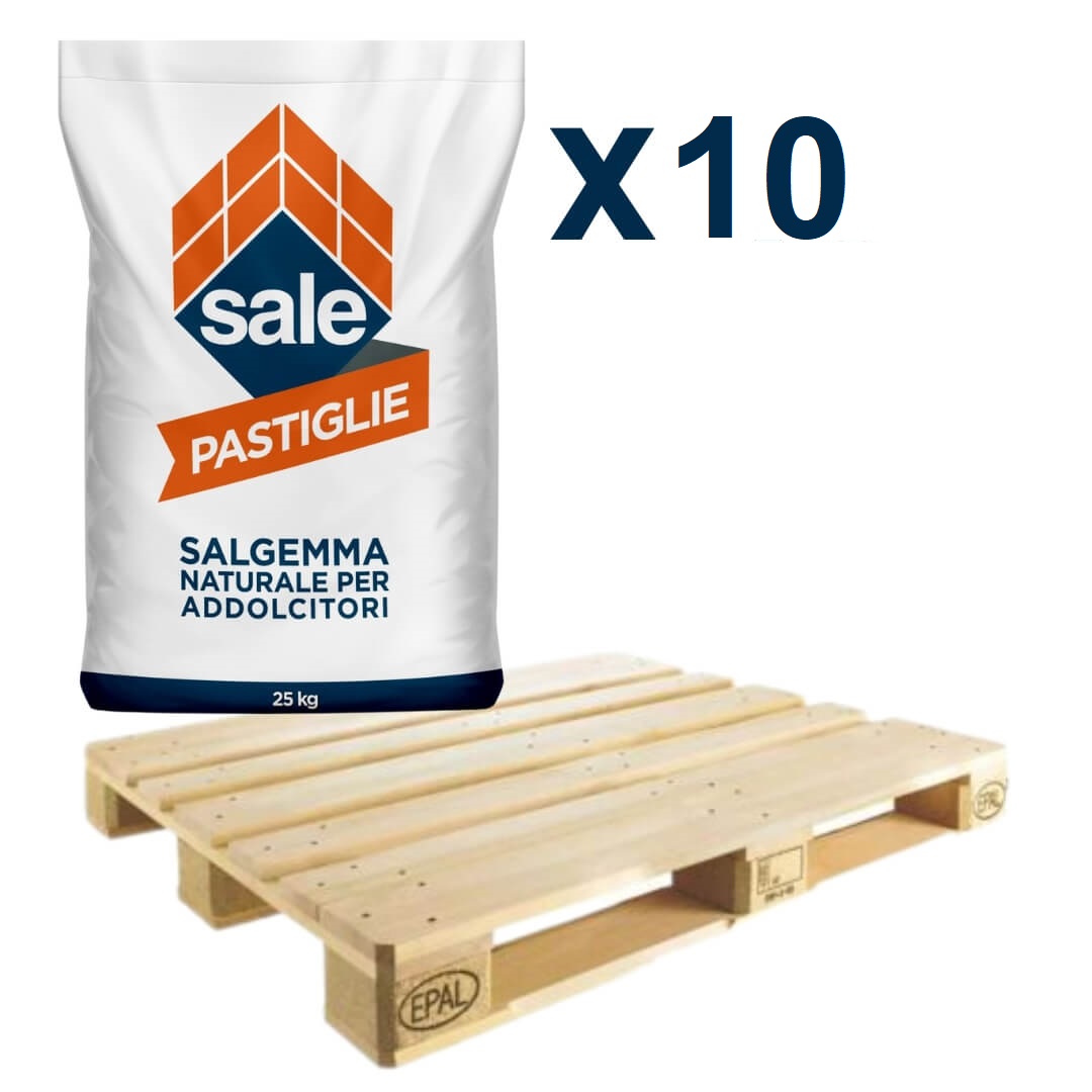 ITALKALI PASTIGLIE DI SALGEMMA SALE ADDOLCITORE SACCHI DA 25 KG - BANCALE DA 10 SACCHI