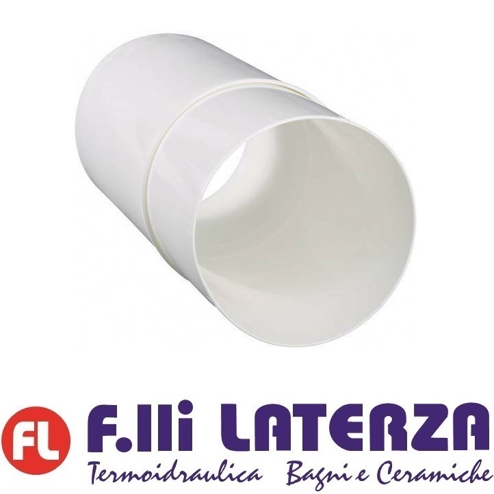 TUBI IN PVC TELESCOPICO VENTILAZIONE TUBO Ø 125 MM MANICOTTO PER VENTILAZIONE CAPPA CANALI