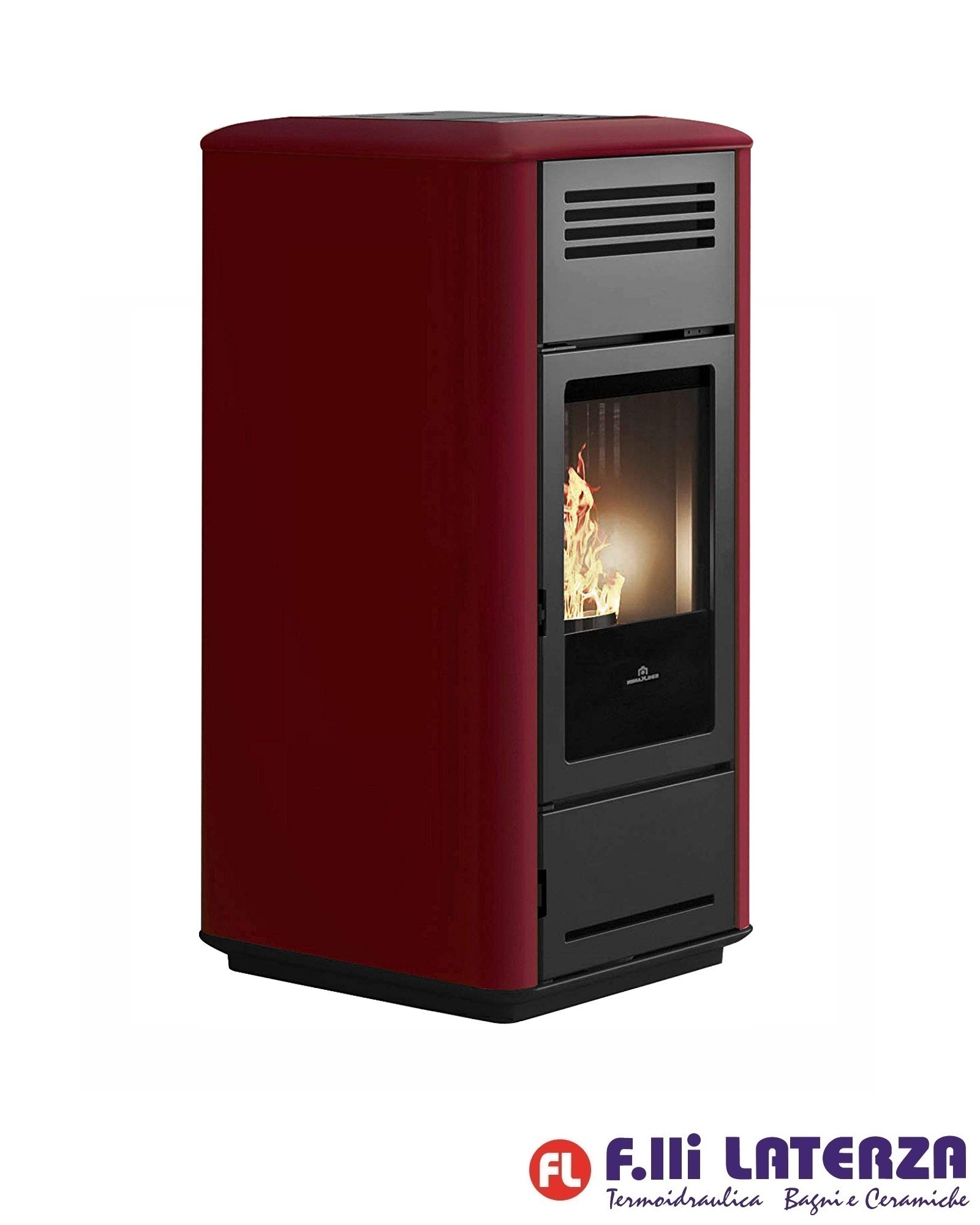 EDILKAMIN MILLA H 12 STUFA A PELLET IN CERAMICA COLORE BORDEAUX/A++ 809100