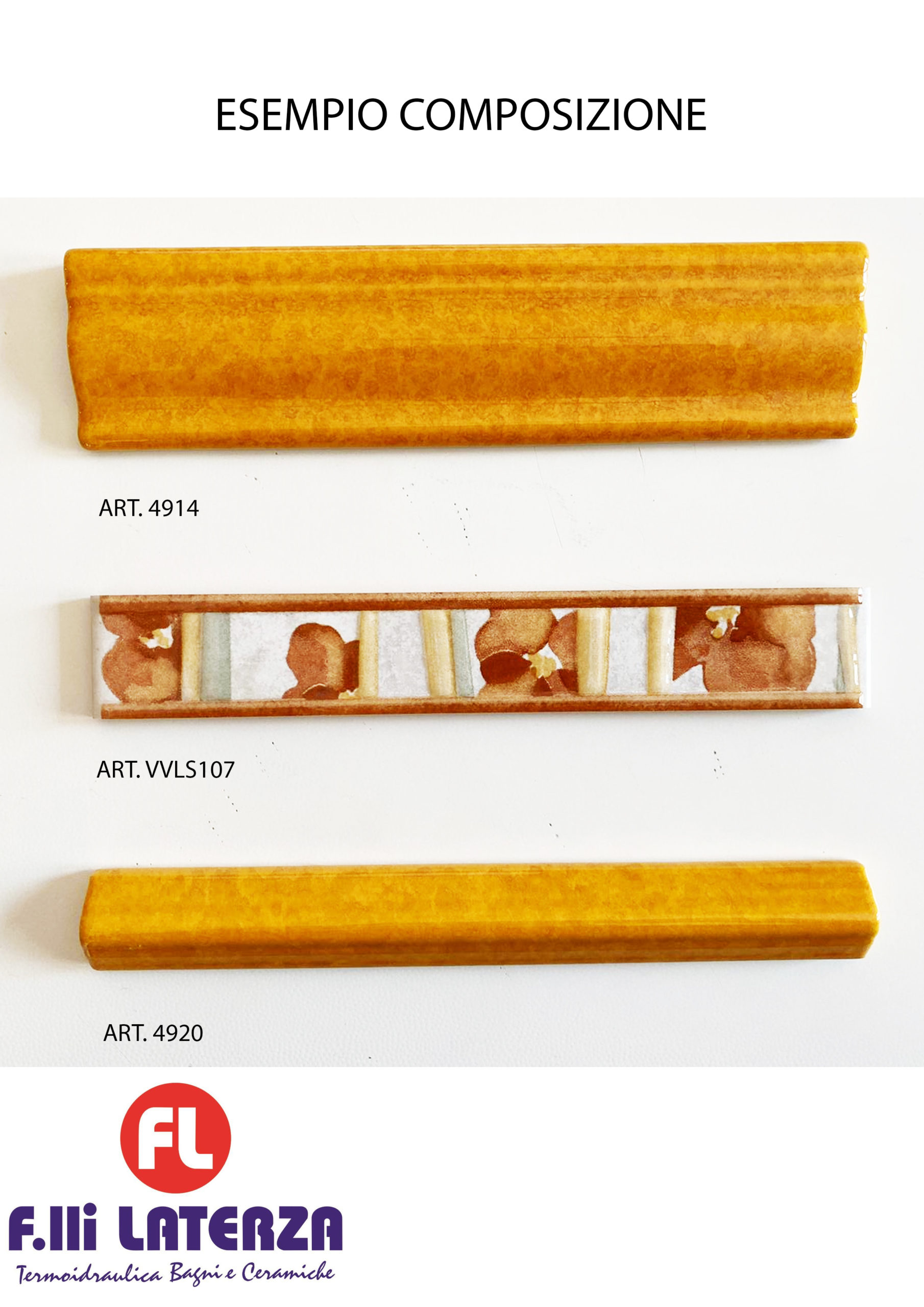 CAPITELLO GIALLO 4914 5X20 RIVESTIMENTO BAGNO - immagine 2