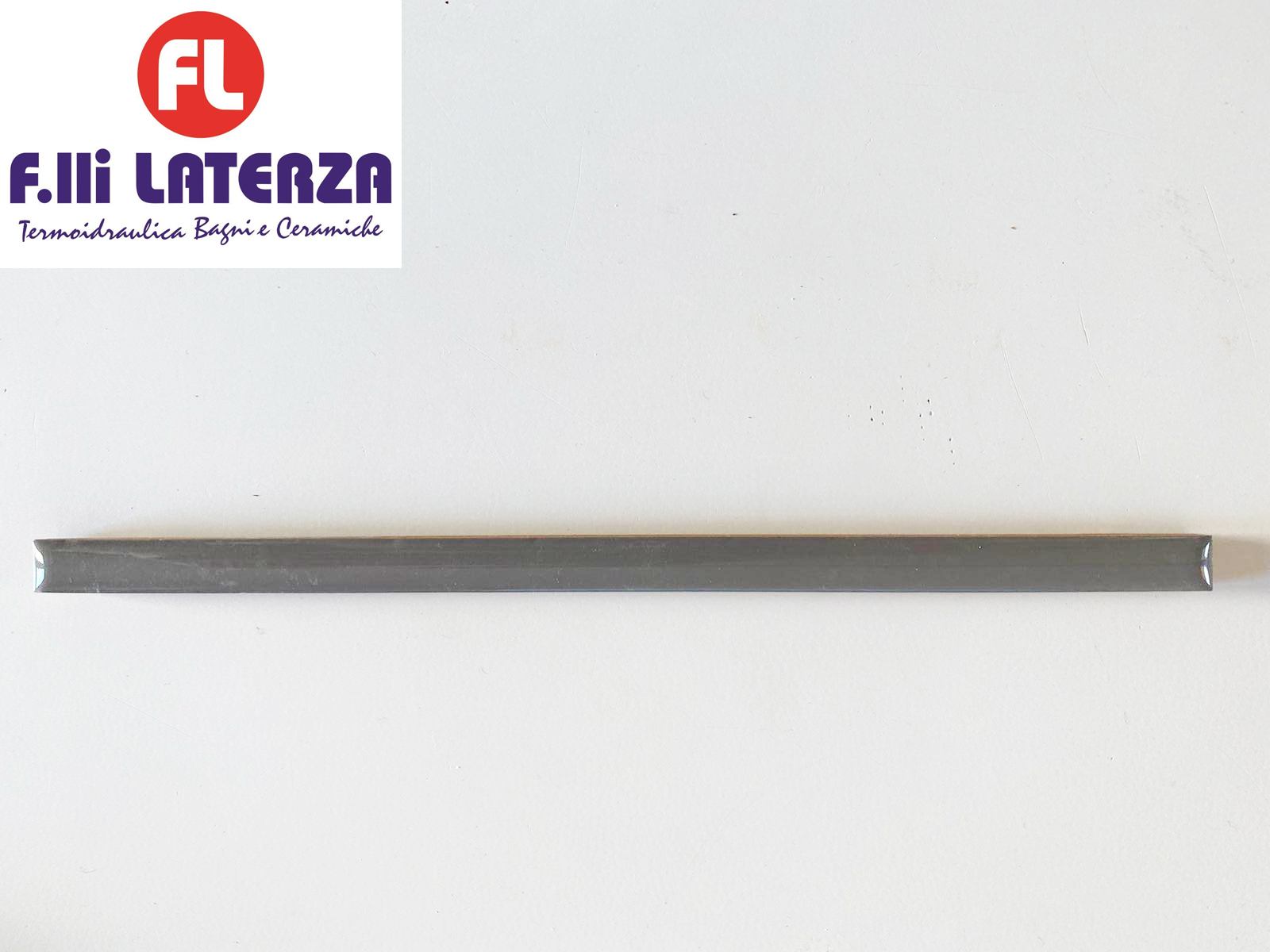 LISTELLO GRIGIO SCURO LUCIDO 1X20 RIVESTIMENTO BAGNO