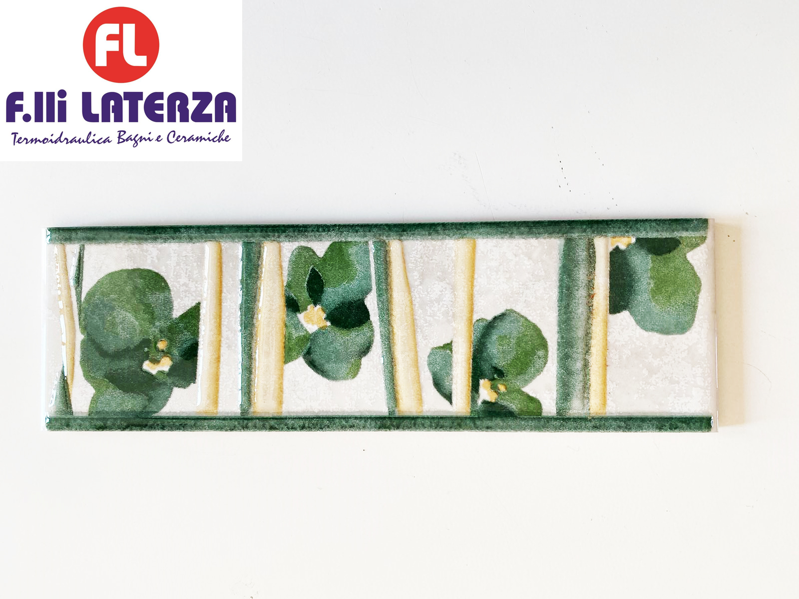 LISTELLO GRECA VVLL05 VIVALDI LARGE VERDE 6,5X20 RIVESTIMENTO BAGNO