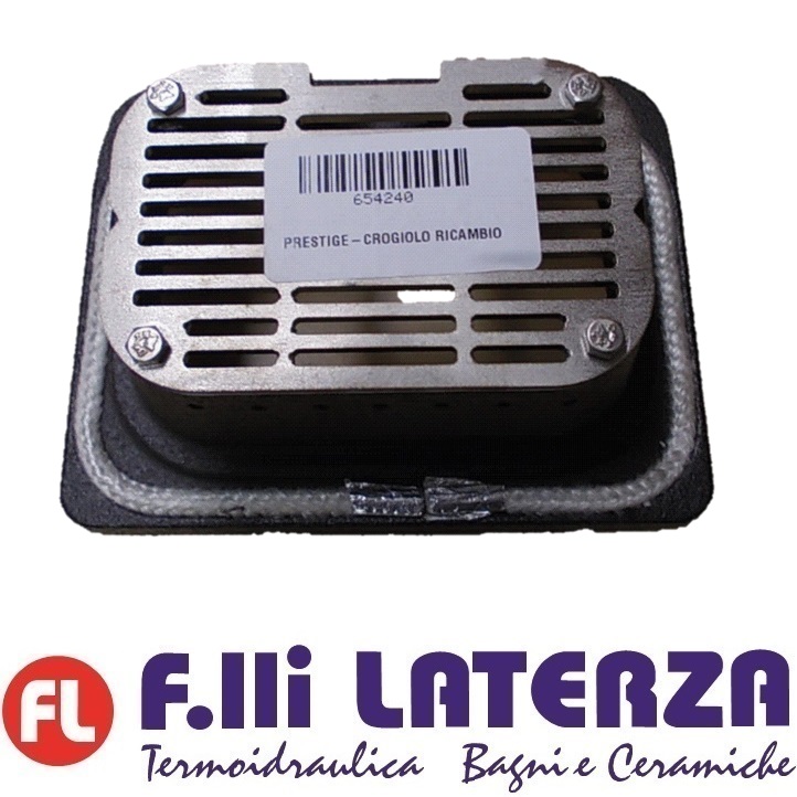 Braciere - crogiolo in ghisa completo di griglia per stufe Edilkamin e Italiana Camini cod. R 654240. - immagine 2