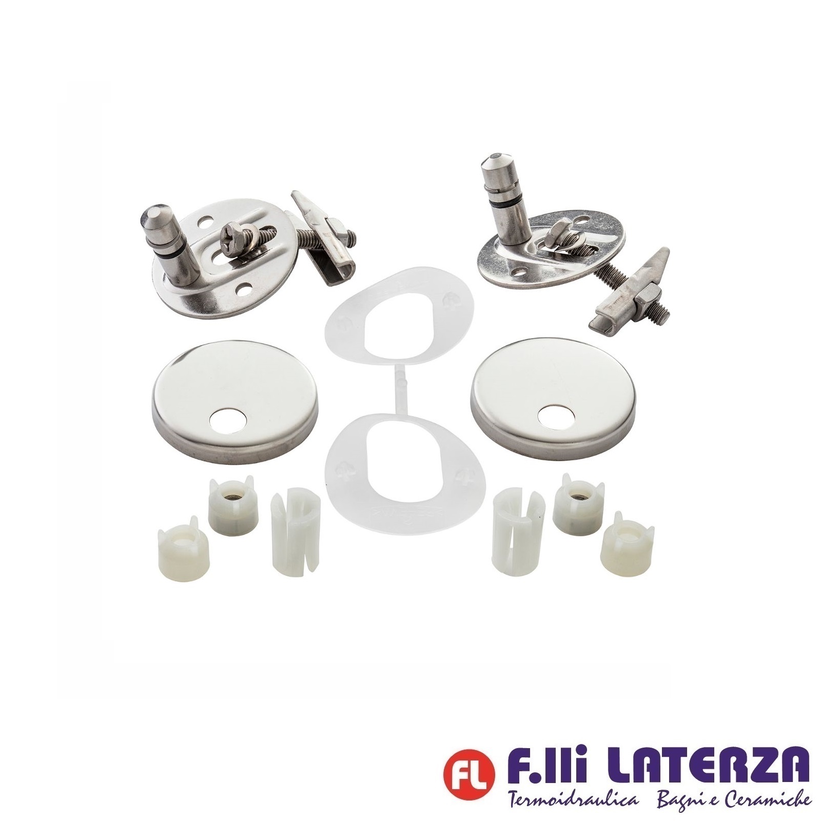 Set (coppia) cerniere EV287AA Ideal Standard in acciaio inox a chiusura rallentata per sedile Connect E7127
