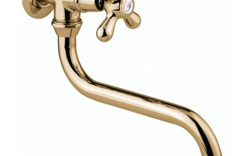 RUBINETTO BRONZATO RETRÒ LAVELLO STELLA CROCE MANIGLIA DECÒ MANOPOLE OTTONE ANTICO RETRO DECO (12006S)