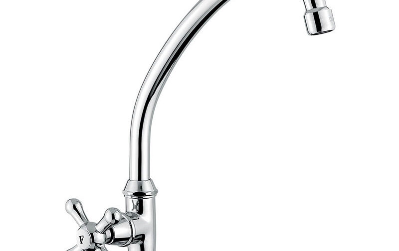 EMMEVI RUBINETTO A COLONNA DA 1/2" CON BOCCA GIREVOLE SERIE STELLA ART.17060 CROMO
