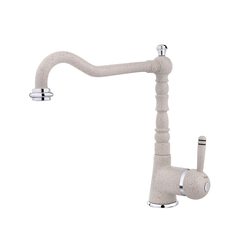 EMMEVI MISCELATORE LAVELLO CON BOCCA GIREVOLE GRANITO AVENA SERIE LAGUNA ART.40516 - immagine 2