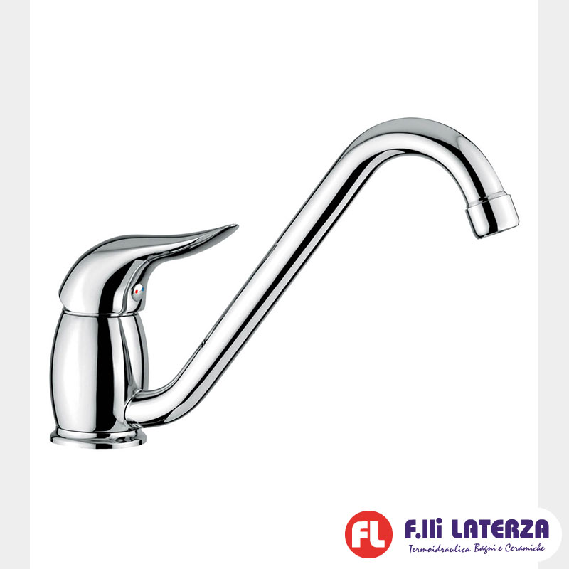 EMMEVI MISCELATORE LAVELLO CON BOCCA GIREVOLE CROMO SERIE DUKA ART.44007