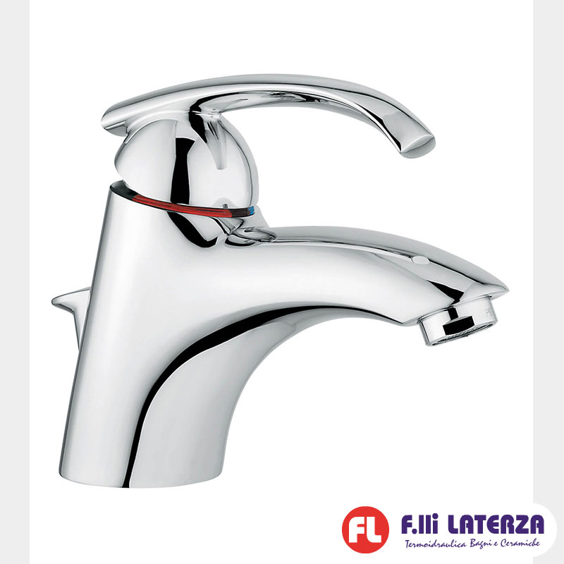 EMMEVI MISCELATORE LAVABO CON SCARICO AUTOMATICO CROMO SERIE RAMSES ART.72003