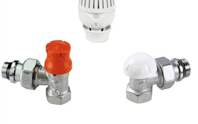 GIACOMINI KIT VALVOLA + DETENTORE E TESTA TERMOSTATICA 1/2″ PREDISPOSTA ATTACCO FERRO