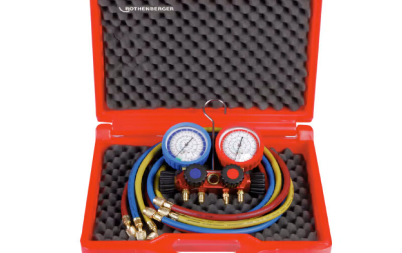 ROTHENBERGER Kit gruppo manometrico Plus, 4 vie, R22, R407, R134