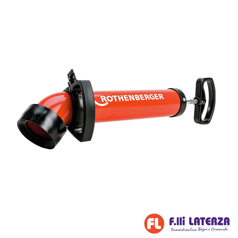 Rothenberger Pulitore ad aspirazione e a pressione, pompa professionale per la pulizia dei tubi, RoPump Super Plus X, con 2 adattatori