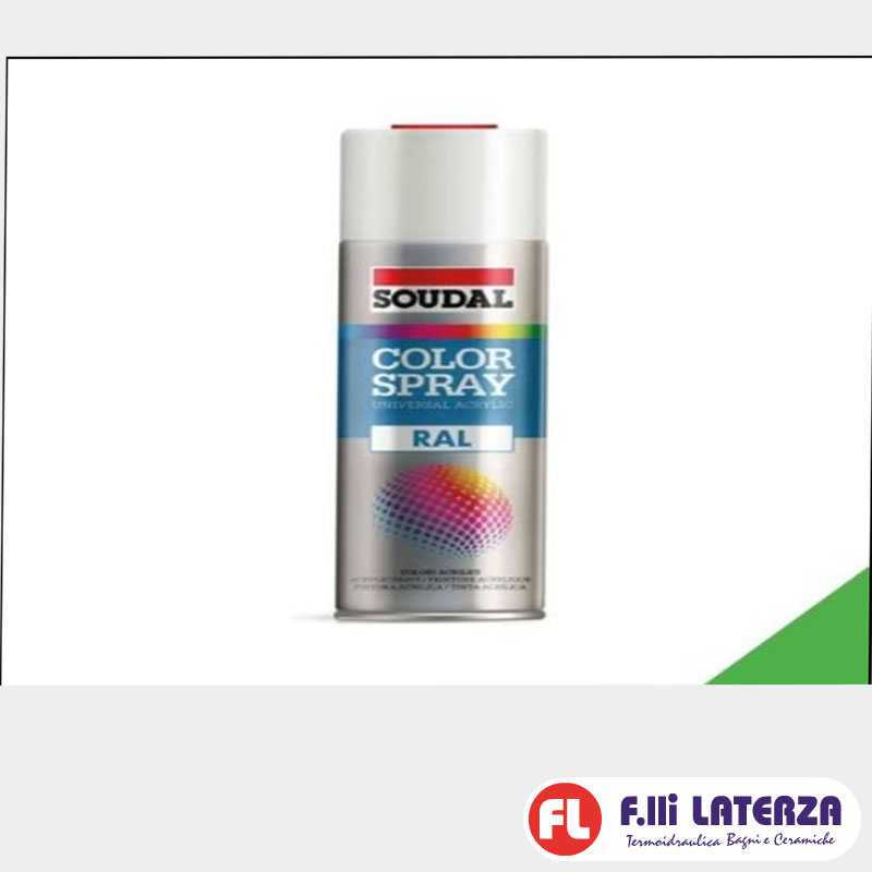 BOMBOLETTA SPRAY ACRILICO UNIVERSALE 400 ML SOUDAL VERDE PRATO RAL 6018 CONF.DA 6 PEZZI