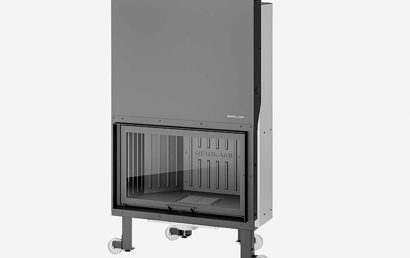 Camino A Legna Monoblocco MBS F 100 |KIT VENTILAZIONE INCLUSO| Pareti In Ghisa Girolami 5 Stelle