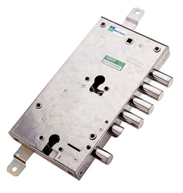 SERRATURA PORTE BLINDATE A DOPPIO CILINDRO EUROPEO ART. 85.595 MOTTURA E63 Sx