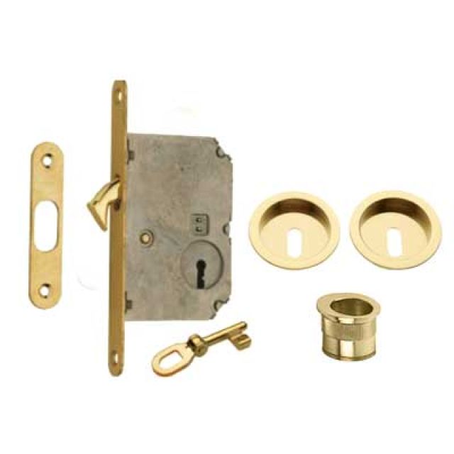 KIT PORTE SCORREVOLI - SOLO CHIAVE FROSIO BORTOLO Ottone lucido