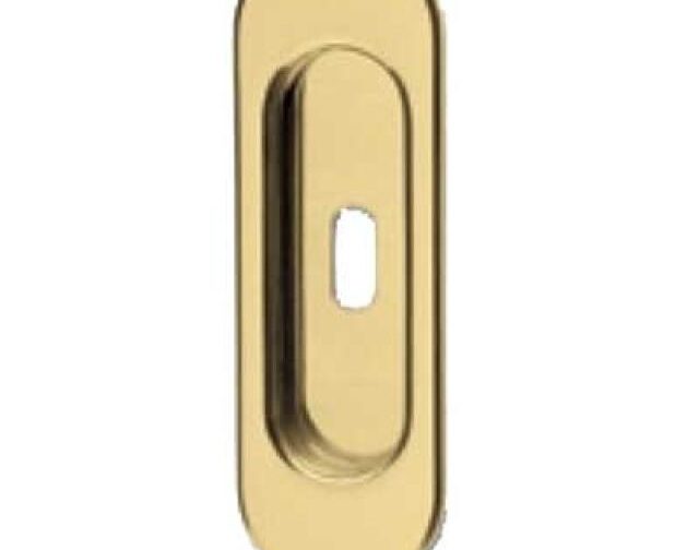 MANIGLIA PER PORTE SCORREVOLI CON FORO CHIAVE Oro lucido