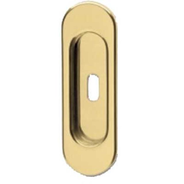 MANIGLIA PER PORTE SCORREVOLI CON FORO CHIAVE Oro lucido