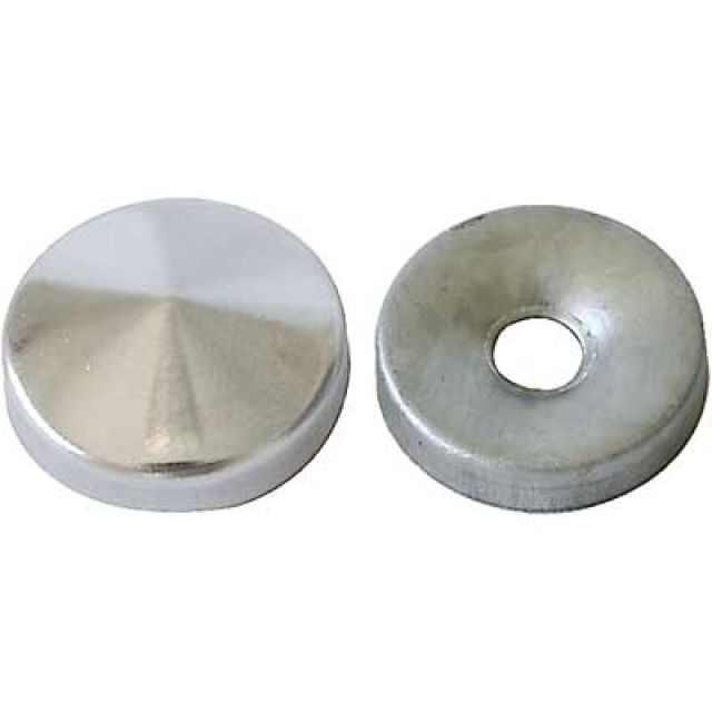 BORCHIA COPRIVITE BOMBATA mm 12 - Ottone nichelato (Confezione da 200 PZ)