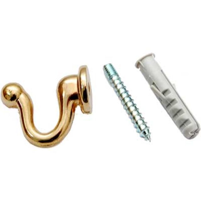 GANCETTO PER TENDAGGI PESANTE mm 37 - Cromo - blister 2 pezzi