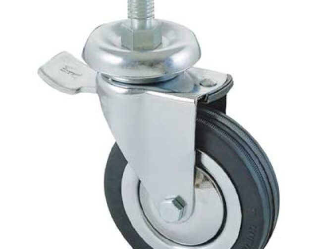 RUOTA ARREDAMENTO ART.155BISB AVO C/FRENO mm 100x24 - fil.M12 - portata kg 80