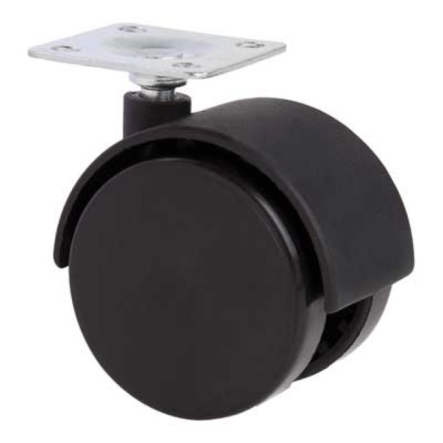 RUOTA ARREDAMENTO GEMELLATA C/PIASTRA mm 30 - porta kg 25 (Confezione da 4 pezzi)