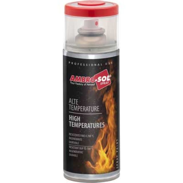 SMALTO SPRAY ALTE TEMPERATURE ml 400 Grigio antracite (Confezione da 6 pezzi)
