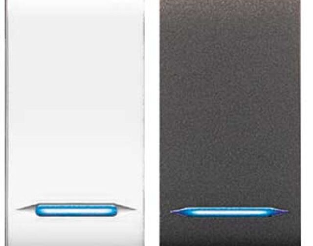 INTERRUTTORE UNIPOLARE ILLUMINABILE "MYLIFE" 16Ax 250V - Grigio