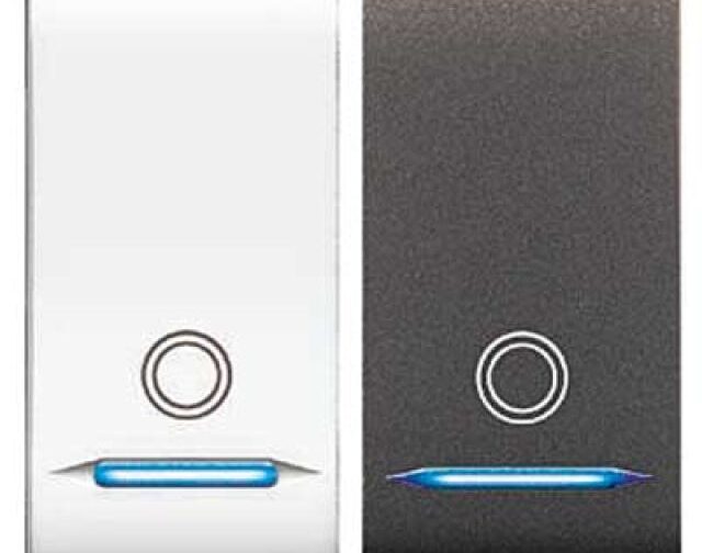 PULSANTE UNIPOLARE ILLUMINABILE "MYLIFE" 16Ax 250V - Grigio