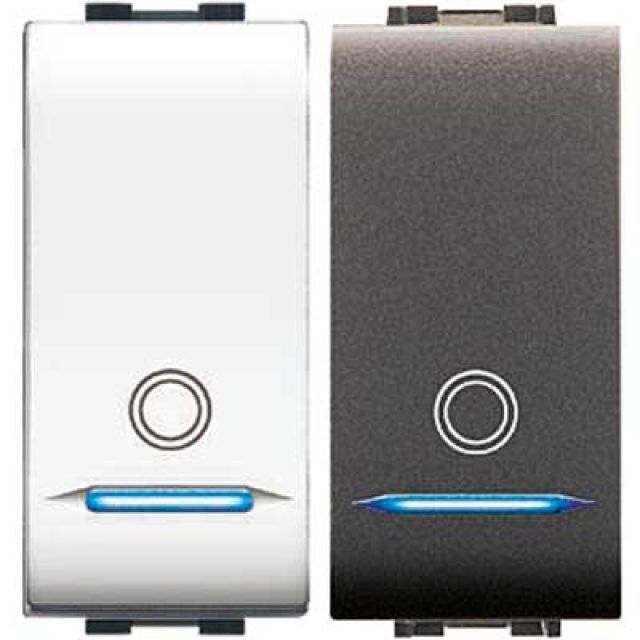 PULSANTE UNIPOLARE ILLUMINABILE "MYLIFE" 16Ax 250V - Bianco