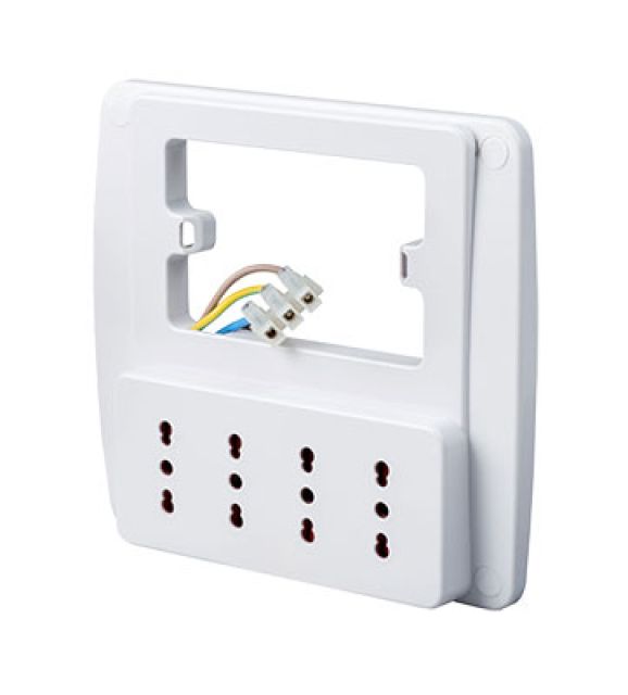 MULTIPRESA DA PARETE 'EMILIA SMART' ROSI 4 Prese 2P+T 10/16A - Col. Bianco