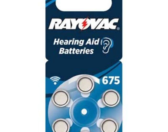 PILA PER ACUSTICA 'RAYOVAC 675' blister 6 pezzi (Confezione da 10)