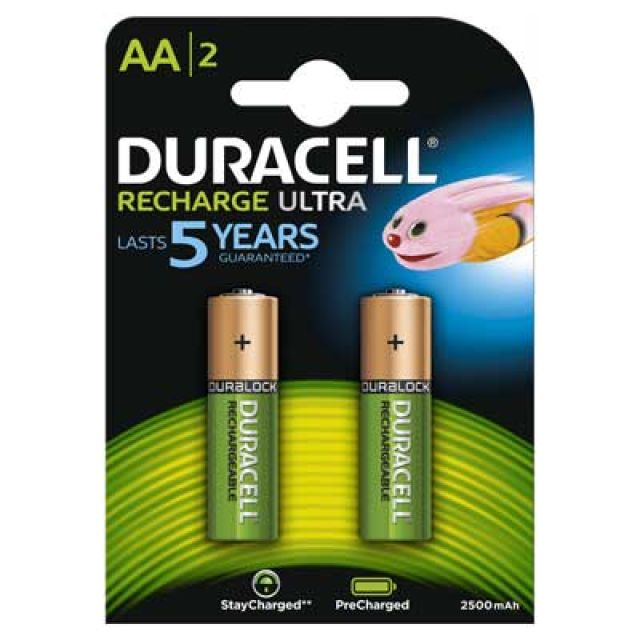 PILE RICARICABILI 'DURALOCK' STILO 2400 mAh - blister 2 pezzi