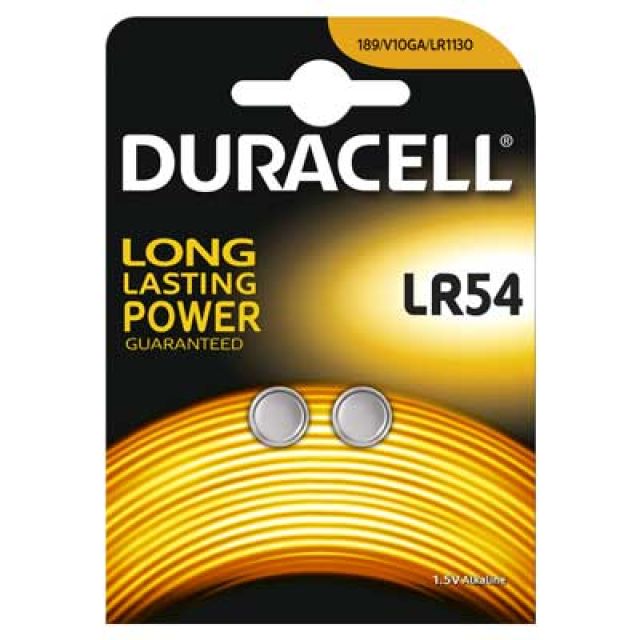 PILE PER L'ELETTRONICA 'LR54' blister 2 pezzi (Confezione da 10 pezzi)