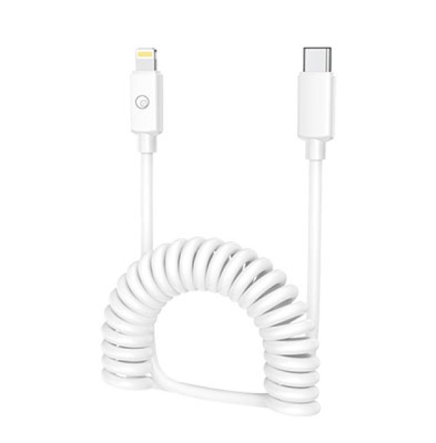CAVO DI RICARICA A MOLLA USB-C/LIGHTNING LOSTECH cm 120