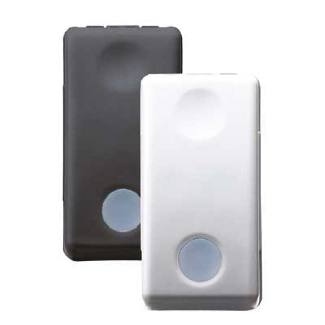 INTERRUTTORE UNIPOLARE ILLUMINABILE 'SYSTEM' 10Ax 250V - Nero