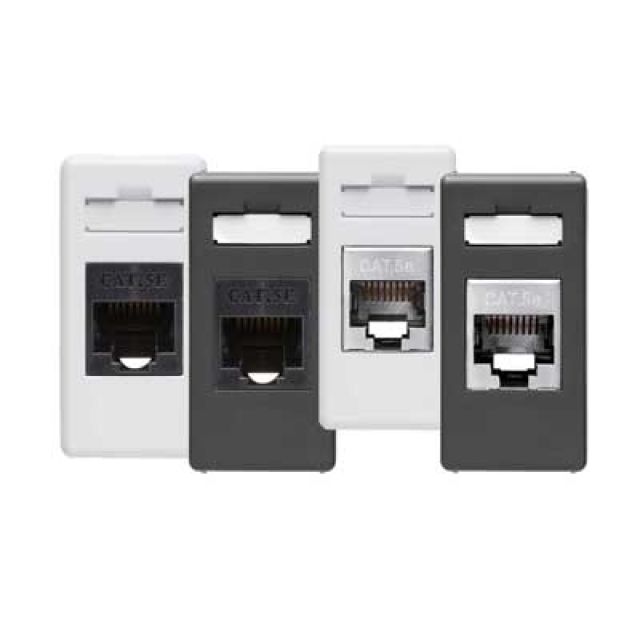 PRESA TELEFONICA RJ45 CAT 5E 'SYSTEM' FTP - Bianco
