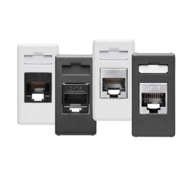 PRESA TELEFONICA RJ45 CAT 6 'SYSTEM' UTP - Nero