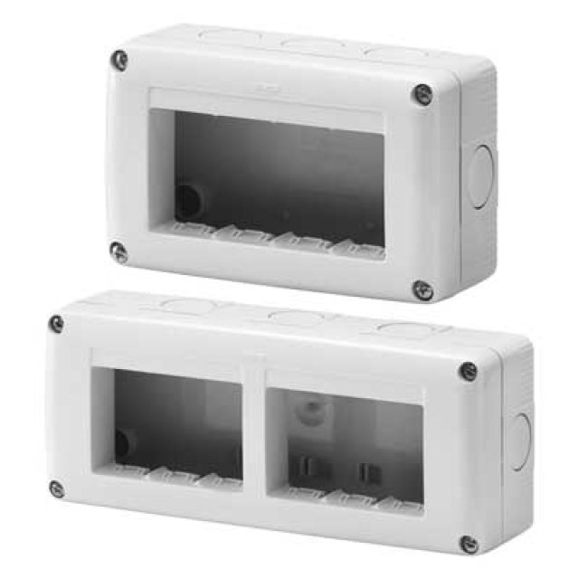 CONTENITORE DA PARETE PER APPARECCHI IP40 'SYSTEM' 2 posti