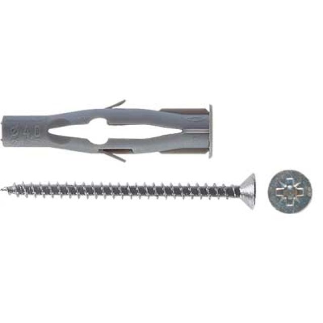 TASSELLO CON VITE 'FU-V' FU 10x60V - Ø 10x60 mm - vite 6x80 mm (Confezione da 25 pezzi)