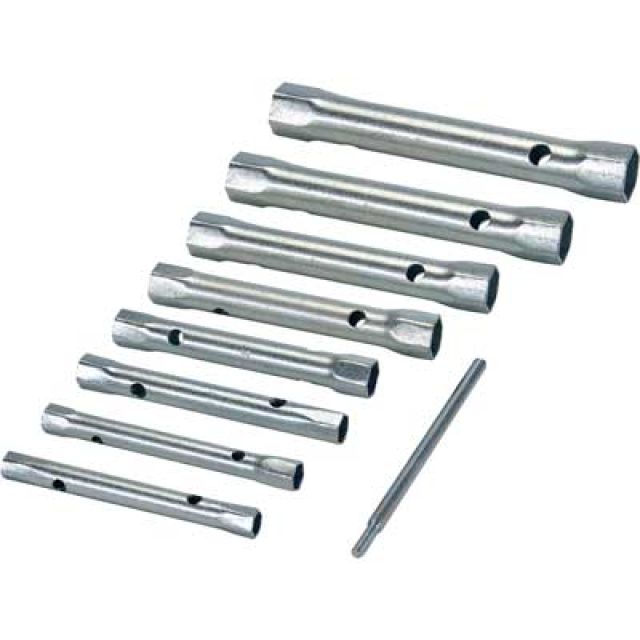 SERIE CHIAVI A TUBO DOPPIA 6 pezzi (mm 8x9÷16-17)