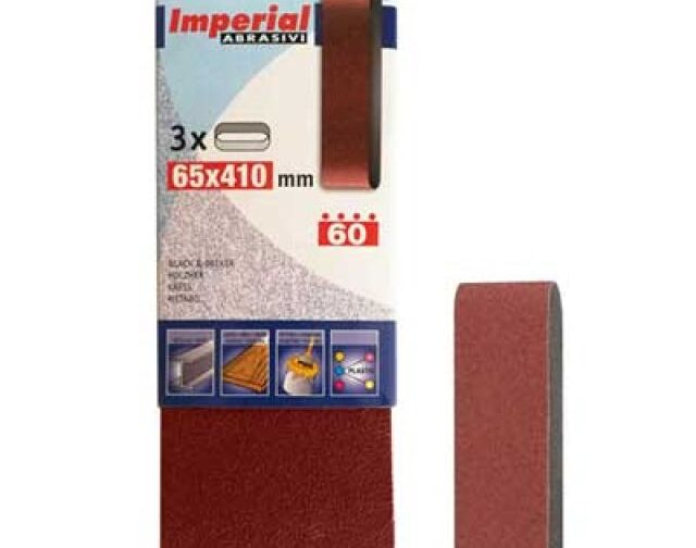 NASTRO ABRASIVO MM 65X410 Grana 80 - 3 pezzi