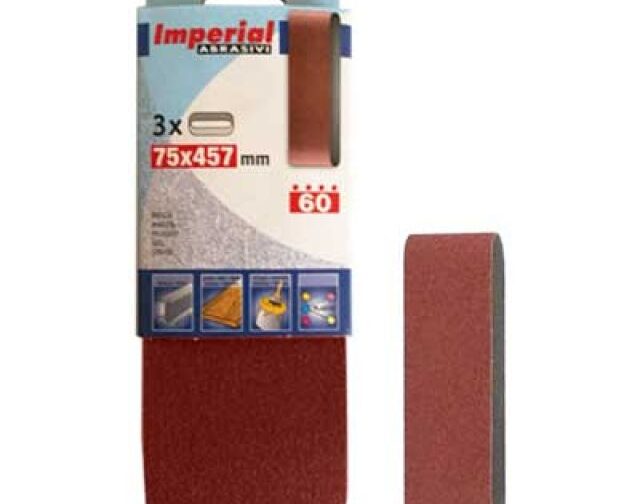 NASTRO ABRASIVO MM 75X457 Grana 80 - 3 pezzi