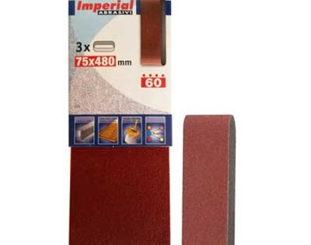 NASTRO ABRASIVO MM 75X480 Grana 120 - 3 pezzi
