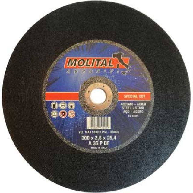 DISCO DA TAGLIO PER FERRO PER TRONCATRICI Ø mm 300x2,5 (Confezione da 10 pezzi)