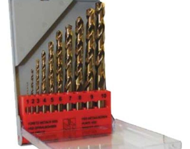 SERIE PUNTE 'HSS COBALTO 5%' 10 pezzi - mm 1÷10