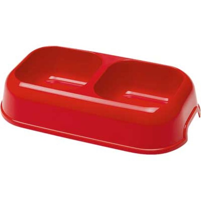 CIOTOLA DOPPIA PER CANI E GATTI 'PARTY' cm 26,5x15x5,6h - lt 0,7
