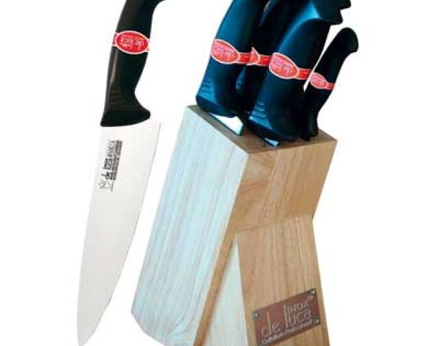 SET COLTELLI CON CEPPO 5 pezzi
